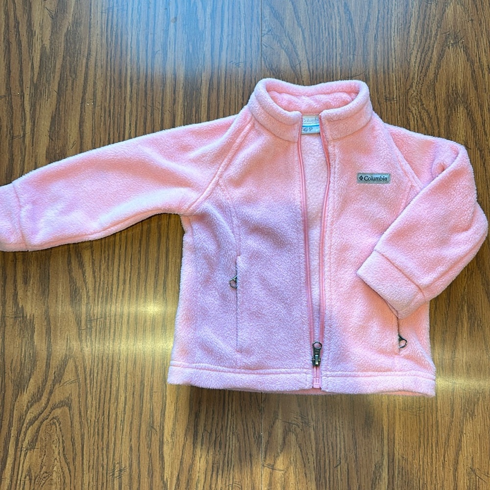 Columbia Pink Zip Up Fleece Jacket 2T